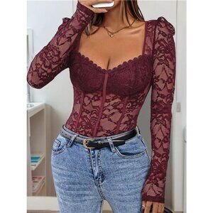 Lace Long Sleeve Bodysuit